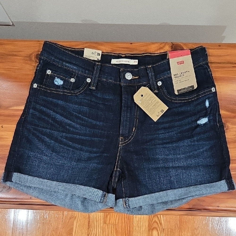 Levi's Dark Indigo Jean Shorts, NWT, Size 29